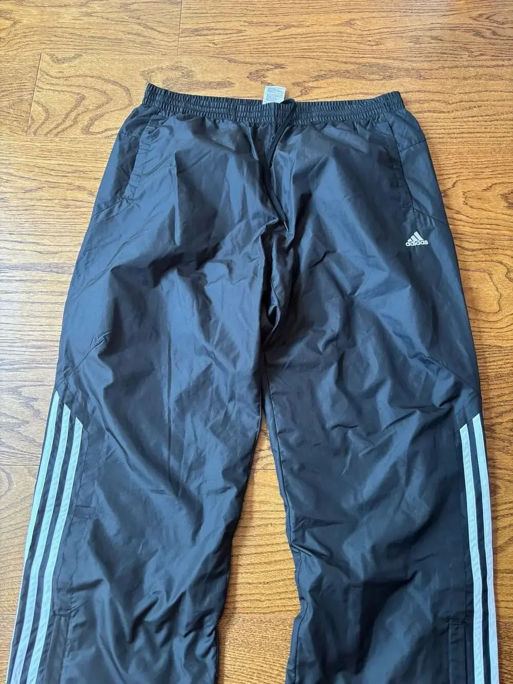 Adidas Men's 3-Stripes Lined Athletic Track Pants Black Size Large